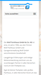 Mobile Screenshot of parkhaus-wolf.de