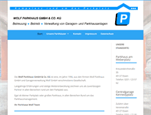 Tablet Screenshot of parkhaus-wolf.de